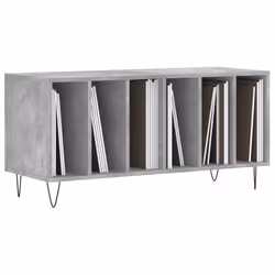 Mobile Porta Dischi Grigio Cemento 100x38x48 Legno Multistratocod mxl 104247 - Vista aggiuntiva 3