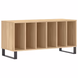 vidaXL Mobile Porta Dischi Rovere Sonoma 100x38x48cm Legno Multistrato - Vista aggiuntiva 2