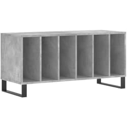 Mobile Porta Dischi, Mobile per Documenti Grigio Cemento 100x38x48 Legno Multistrato Vidaxl