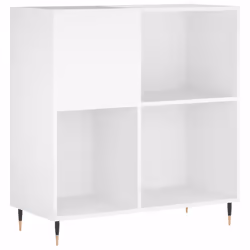 Mobile Porta Dischi Bianco 84,5x38x89 cm in Legno Multistratocod mxl 79679 - Vista aggiuntiva 2