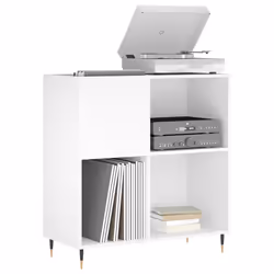 Mobile Porta Dischi Bianco 84,5x38x89 cm in Legno Multistratocod mxl 79679 - Vista aggiuntiva 3
