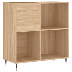 Mobile Porta Dischi Rovere Sonoma 84,5x38x89 Legno Multistratocod mxl 104590 - Vista aggiuntiva 2