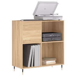 Mobile Porta Dischi Rovere Sonoma 84,5x38x89 Legno Multistratocod mxl 104590 - Vista aggiuntiva 3