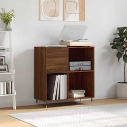 Mobile Porta Dischi Rovere Marrone 84,5x38x89 Legno Multistratocod mxl 105388
