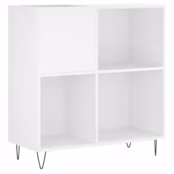 Mobile Porta Dischi Bianco 84,5x38x89 cm in Legno Multistratocod mxl 79599 - Vista aggiuntiva 2