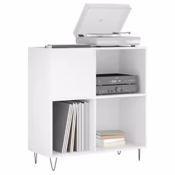 Mobile Porta Dischi Bianco 84,5x38x89 cm in Legno Multistratocod mxl 79599 - Vista aggiuntiva 3