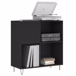 Mobile Porta Dischi Nero 84,5x38x89 cm in Legno Multistratocod mxl 103031 - Vista aggiuntiva 3