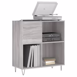 Mobile Porta Dischi Grigio Sonoma 84,5x38x89 Legno Multistratocod mxl 104910 - Vista aggiuntiva 3