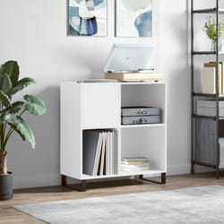 Mobile Porta Dischi, Mobile per Documenti Bianco 84, 5x38x89 cm in Legno Multistrato Vidaxl