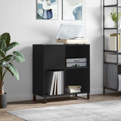 Mobile Porta Dischi, Mobile per Documenti Nero 84, 5x38x89 cm in Legno Multistrato Vidaxl