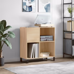 Riponete ed esponete i vostri dischi in vinile con questo mobile porta dischi pratico e classico. Materiale resistente: Il le ...