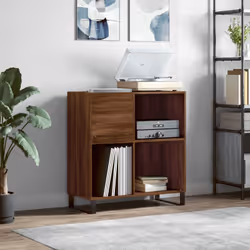 Riponete ed esponete i vostri dischi in vinile con questo mobile porta dischi pratico e classico. Materiale resistente: Il le ...