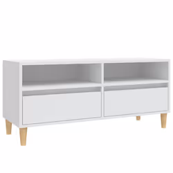 vidaXL Mobile Porta TV Bianco 100x34,5x44,5 cm in Legno Multistrato - Vista aggiuntiva 2