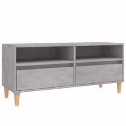 vidaXL Mobile per TV Grigio Cemento 100x34,5x44,5 cm Legno Multistrato - Vista aggiuntiva 2