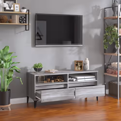 Mobile Porta TV Grigio Sonoma 100x34,5x44,5cm Legno Multistratocod mxl 103886 - Vista aggiuntiva 3