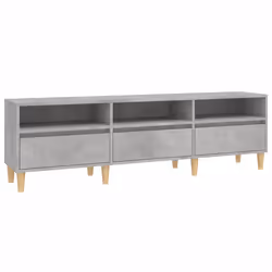 Mobile TV Grigio Cemento 150x30x44,5 cm Legno Multistratocod mxl 103327 - Vista aggiuntiva 2