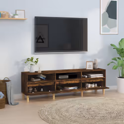 vidaXL Mobile Porta TV Rovere Fumo 150x30x44,5 cm in Legno Multistrato - Vista aggiuntiva 3