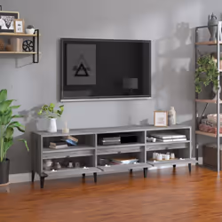 Mobile Porta TV Grigio Sonoma 150x30x44,5 cm Legno Multistratocod mxl 128044 - Vista aggiuntiva 3