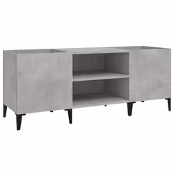 Mobile Porta Dischi Grigio Cemento 121x38x48 Legno Multistratocod mxl 127124 - Vista aggiuntiva 2