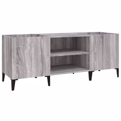 Mobile Porta Dischi Grigio Sonoma 121x38x48cm Legno Multistratocod mxl 103753 - Vista aggiuntiva 2