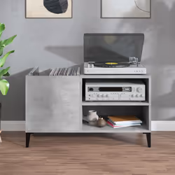 Mobile Porta Dischi Grigio Cemento 84,5x38x48 Legno Multistratocod mxl 103532 - Vista aggiuntiva 3