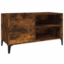 Mobile Porta Dischi Rovere Fumo 84,5x38x48 cm Legno Multistratocod mxl 129455 - Vista aggiuntiva 2