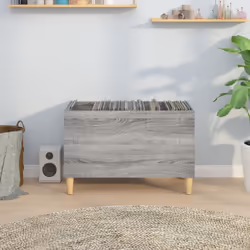Mobile Porta Dischi Grigio Sonoma 74,5x38x48 Legno Multistratocod mxl 128144 - Vista aggiuntiva 3