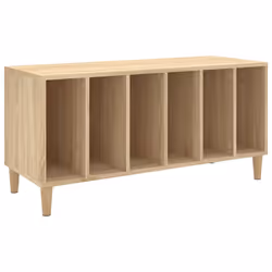 vidaXL Mobile Porta Dischi Rovere Sonoma 100x38x48cm Legno Multistrato - Vista aggiuntiva 2