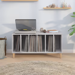 Mobile Porta Dischi Grigio Cemento 100x38x48 Legno Multistratocod mxl 127747 - Vista aggiuntiva 3