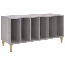 Mobile Porta Dischi Grigio Sonoma 100x38x48cm Legno Multistratocod mxl 105195 - Vista aggiuntiva 2