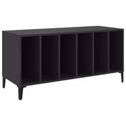 Mobile Porta Dischi Nero 100x38x48 cm in Legno Multistratocod mxl 127396 - Vista aggiuntiva 2