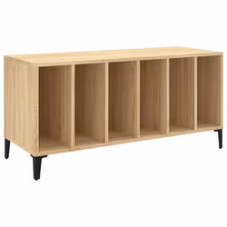 Mobile Porta Dischi Rovere Sonoma 100x38x48cm Legno Multistratocod mxl 80711 - Vista aggiuntiva 2