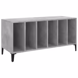 Mobile Porta Dischi Grigio Cemento 100x38x48 Legno Multistratocod mxl 103333 - Vista aggiuntiva 2