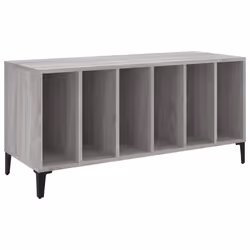Mobile Porta Dischi Grigio Sonoma 100x38x48cm Legno Multistratocod mxl 103887 - Vista aggiuntiva 2