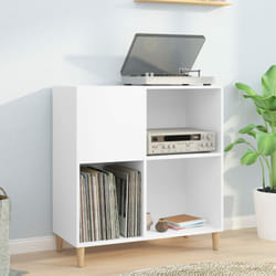 Mobile Porta Dischi, Mobile per Documenti Bianco 84, 5x38x89 cm in Legno Multistrato Vidaxl