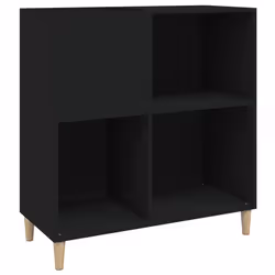 Mobile Porta Dischi Nero 84,5x38x89 cm in Legno Multistratocod mxl 79381 - Vista aggiuntiva 2