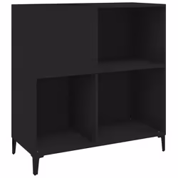 Mobile Porta Dischi Nero 84,5x38x89 cm in Legno Multistratocod mxl 103163 - Vista aggiuntiva 2