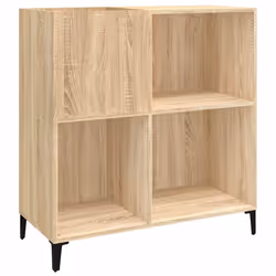 Mobile Porta Dischi Rovere Sonoma 84,5x38x89 Legno Multistratocod mxl 80348 - Vista aggiuntiva 2