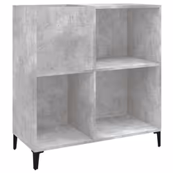 Mobile Porta Dischi Grigio Cemento 84,5x38x89 Legno Multistratocod mxl 103293 - Vista aggiuntiva 2