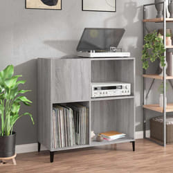 Mobile Porta Dischi Grigio Sonoma 84,5x38x89 Legno Multistratocod mxl 104184
