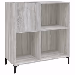 Mobile Porta Dischi Grigio Sonoma 84,5x38x89 Legno Multistratocod mxl 104184 - Vista aggiuntiva 2