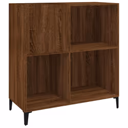 Mobile Porta Dischi Rovere Marrone 84,5x38x89 Legno Multistratocod mxl 126507 - Vista aggiuntiva 2