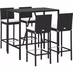 Questo elegante set da bar da giardino, che unisce stile e funzionalità, è sicuramente destinato a diventare il fulcro del vo ...
