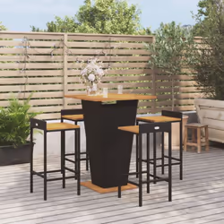 Questo elegante set da bar da giardino, che unisce stile e funzionalità, è sicuramente destinato a diventare il fulcro del vo ...