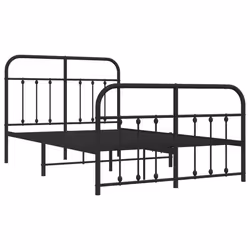 Giroletto con Testiera e Pediera Metallo Nero 120x200 cmcod mxl 79166 - Vista aggiuntiva 3