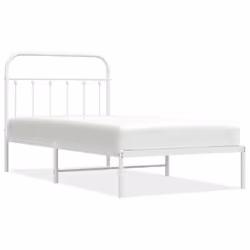 Giroletto con Testiera Metallo Bianco 100x190 cmcod mxl 129471 - Vista aggiuntiva 2