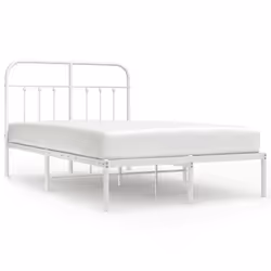 Giroletto con Testiera Metallo Bianco 120x190 cmcod mxl 103119 - Vista aggiuntiva 2