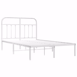 Giroletto con Testiera Metallo Bianco 120x190 cmcod mxl 103119 - Vista aggiuntiva 3