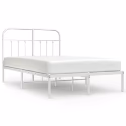 Giroletto con Testiera in Metallo Bianco 120x200 cmcod mxl 79176 - Vista aggiuntiva 2