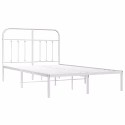 Giroletto con Testiera in Metallo Bianco 120x200 cmcod mxl 79176 - Vista aggiuntiva 3